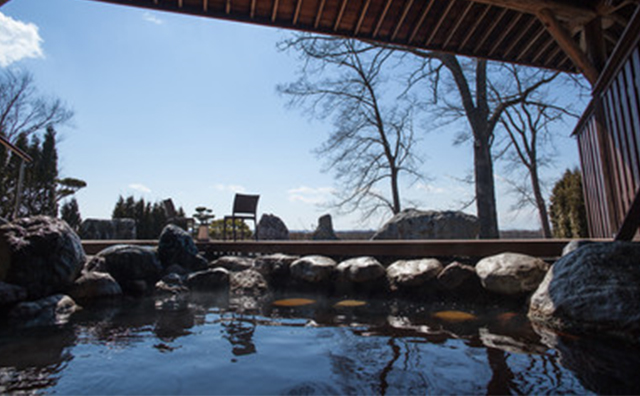 十勝川温泉　十勝川温泉観月苑　露天風呂