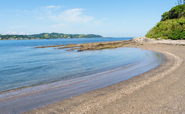 沖ノ島の砂浜