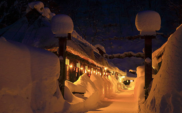 雪の乳頭温泉郷