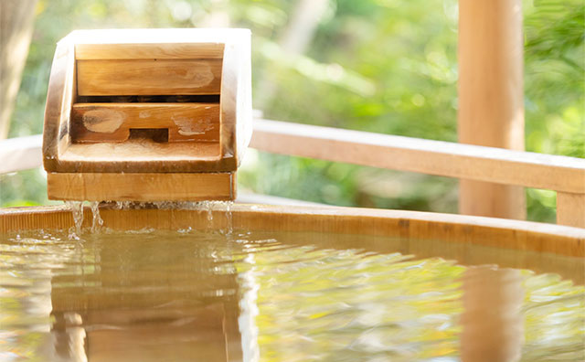 お花見ができる温泉施設