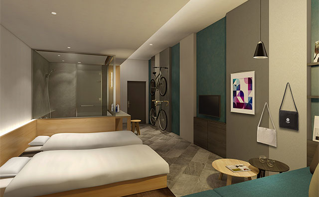 星野リゾート BEB5土浦 サイクルルーム一例