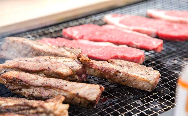 国産お肉のバーベキューを堪能