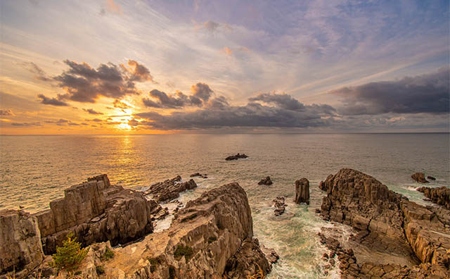 東尋坊の夕景